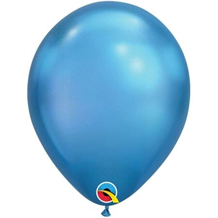 MAYFLOWER DISTRIBUTING 11 in. Latex Balloon, Chrome Blue 92518